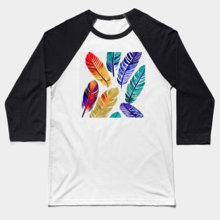 Feathers watercolor Baseball T-Shirt
